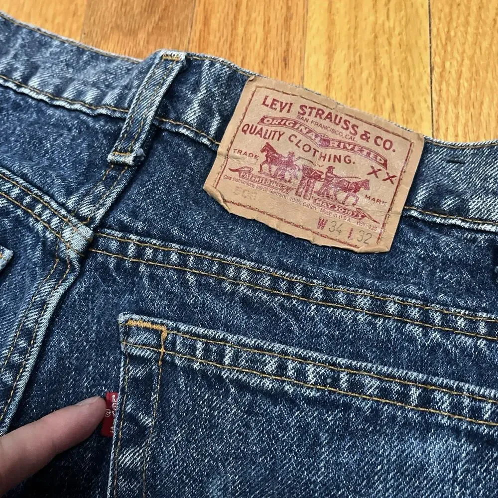 Vintage 80s‎ Levi's 506 XX Denim Jeans Mens 32x31 USA Made Cool Coloration